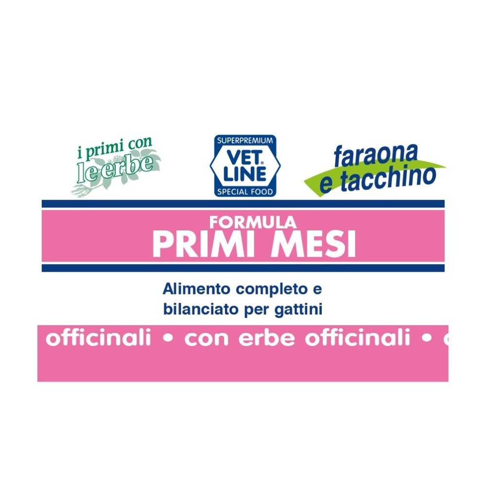Cibo umido in per gattini in svezzamento con faraona, tacchino ed erbe officinali (confezione da 24 pezzi)