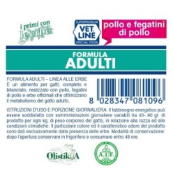 Cibo umido in per gatti adulti con pollo, fegato ed erbe officinali (confezione da 24 pezzi)