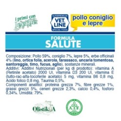 Cibo umido per gatti ad alimentazione controllata con coniglio, lepre ed erbe officinali (confezione da 24 pezzi)
