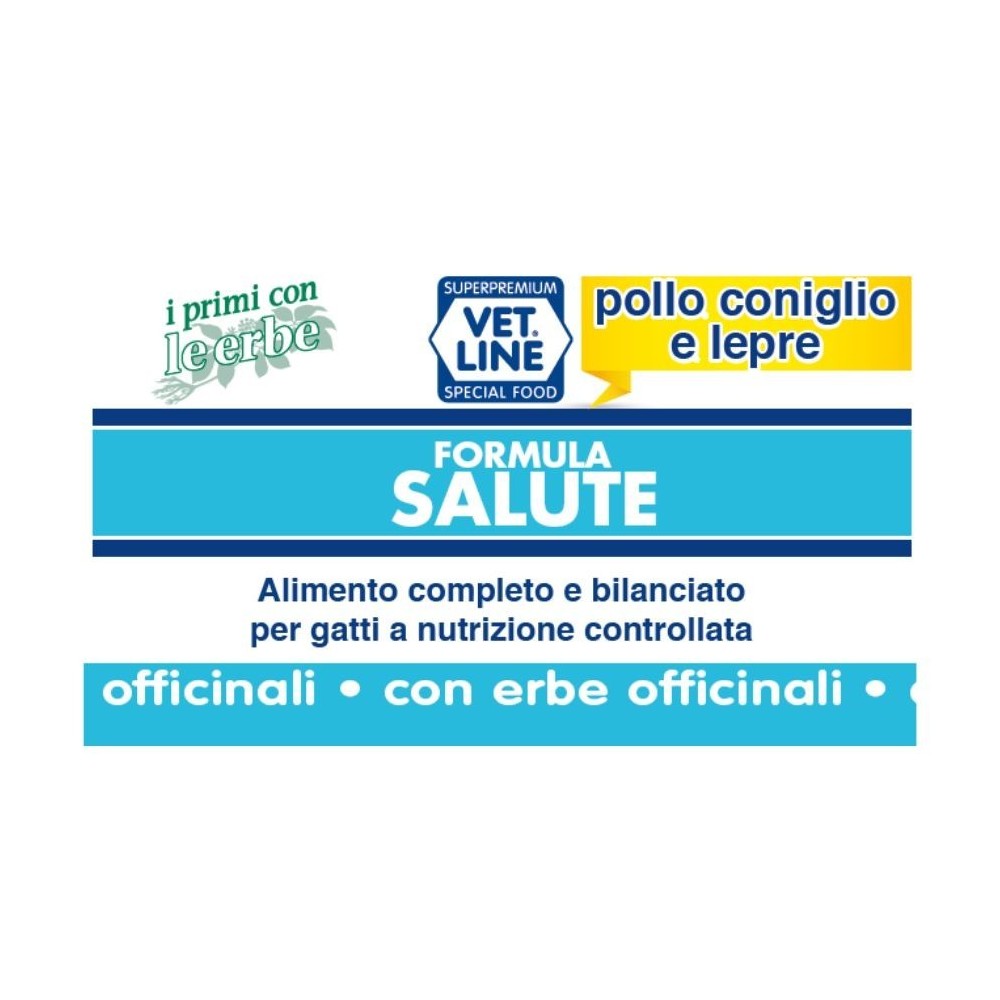Cibo umido per gatti ad alimentazione controllata con coniglio, lepre ed erbe officinali (confezione da 24 pezzi)