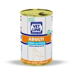 Carne in scatola per cani adulti con tonno ed erbe officinali (confezione da 24 pezzi)