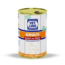 Carne in scatola per cani adulti con carne di bufalo ed erbe officinali (confezione da 24 pezzi)