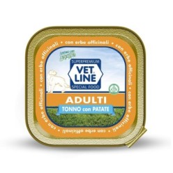 Carne in scatola per cani adulti con tonno ed erbe officinali (confezione da 22 pezzi)