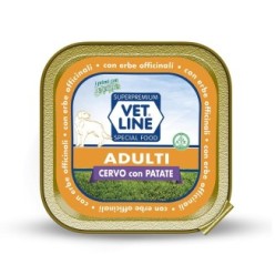Carne in scatola per cani adulti con cervo ed erbe officinali (confezione da 22 pezzi)