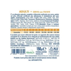 Carne in scatola per cani adulti con cervo ed erbe officinali (confezione da 22 pezzi)