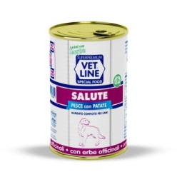 Carne in scatola per cani adulti con intolleranze alimentari con pesce ed erbe officinali (confezione da 24 pezzi)