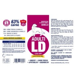 Crocchette per cani adulti con carne di agnello ed erbe officinali da 3Kg