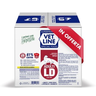 Crocchette per cani adulti LD con carne di bufalo con erbe officinali da 12Kg