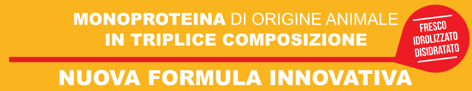 Monoproteico di origine animale in triplice composizione