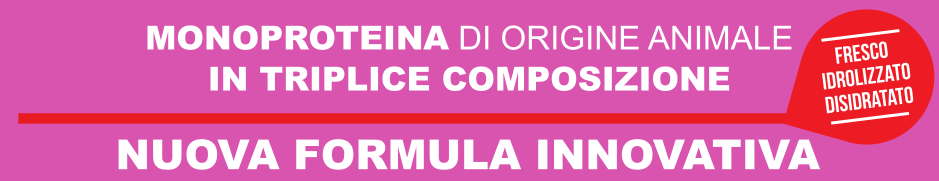 Monoproteico di origine animale in triplice composizione